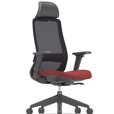 Biuro kėdė su aukšta nugara su galvos atrama